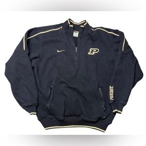 Nike Purdue Quarter Zip Sweater Vintage Size Large